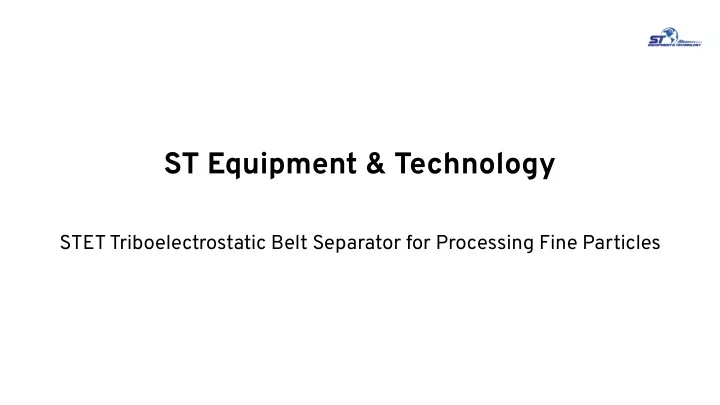 st equipment technology