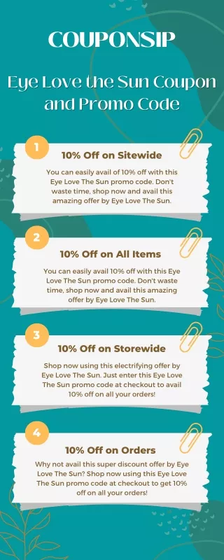 Biggest Discounts on Eye Love the Sun Coupon and Promo Code