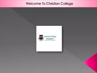 welcome to christian college