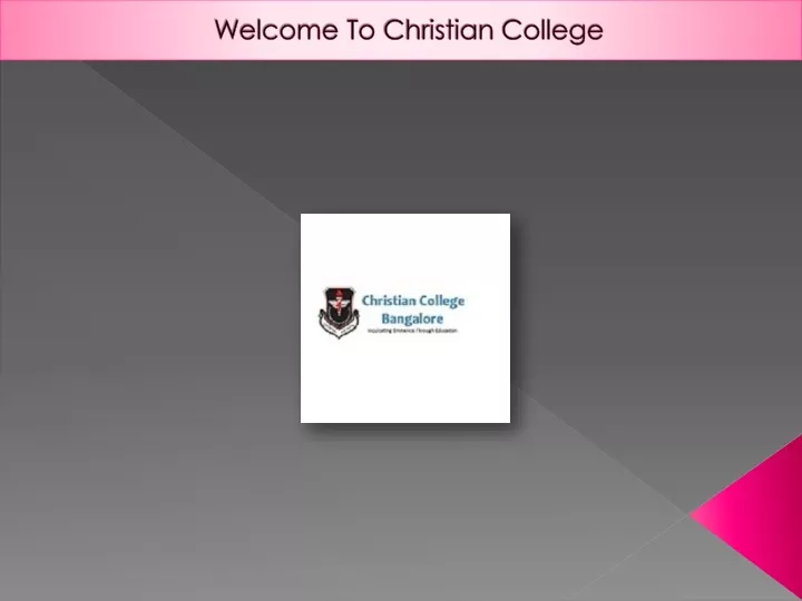 welcome to christian college