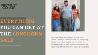 Everything you can get at longhorn sale - University coop
