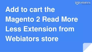 add to cart the magento 2 read more less