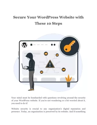 Secure Your WordPress Website with These 10 Steps