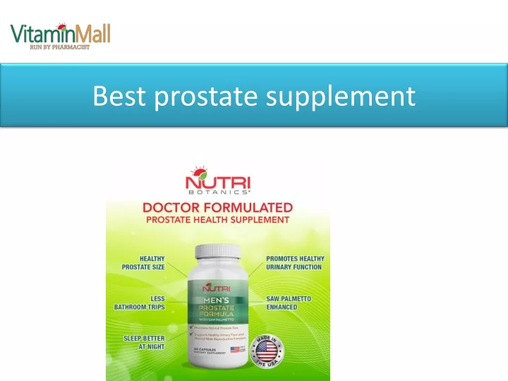 best prostate supplement