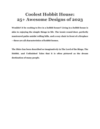 coolest hobbit house 25 awesome designs of 2023