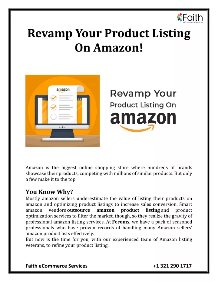 revamp your product listing on amazon