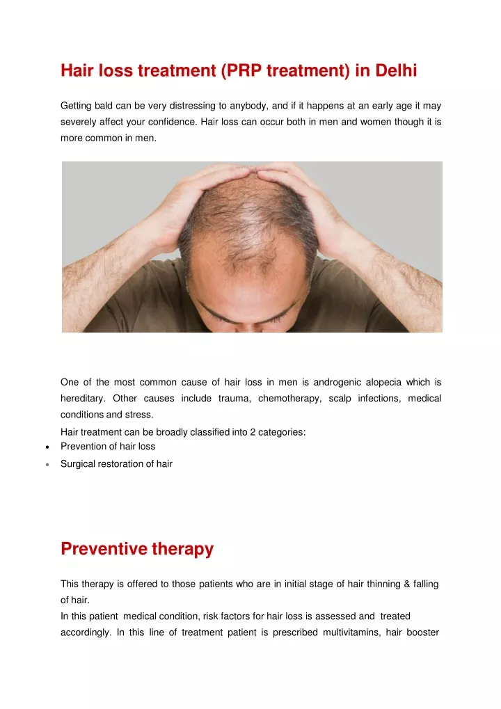 Ppt Hair Loss Treatment Prp Treatment In Delhi Powerpoint Presentation Id 11833787