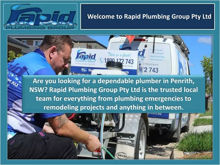 welcome to rapid plumbing group pty ltd