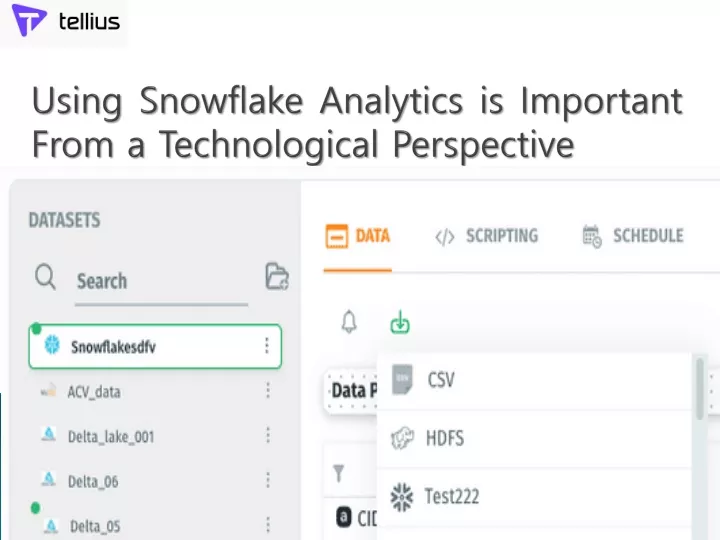 using snowflake analytics is important from a technological perspective