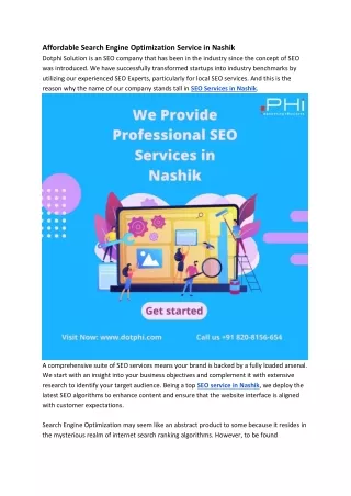 affordable search engine optimization service