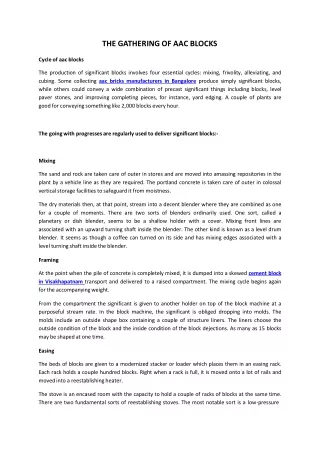 the gathering of aac blocks cycle of aac blocks