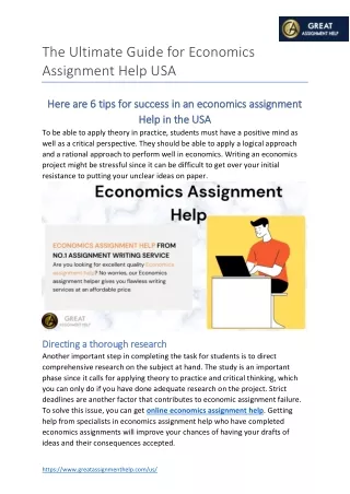 the ultimate guide for economics assignment help