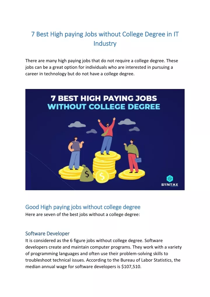 ppt-7-best-high-paying-jobs-without-college-degree-in-tech-powerpoint