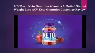 ACV Burn Keto Gummies