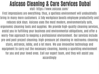 asicaso cleaning care services dubai first