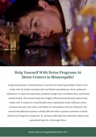 help yourself with detox programs at detox