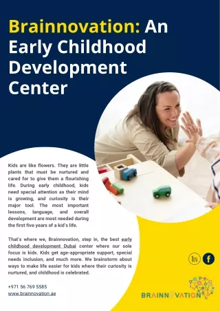Brainnovation: An Early Childhood Development Center