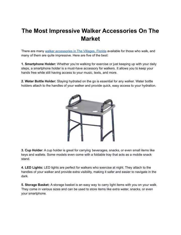 the most impressive walker accessories