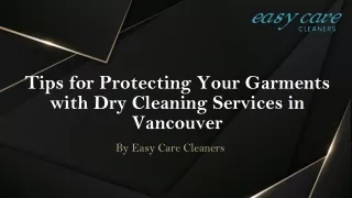 Tips for Protecting Your Garments with Dry Cleaning Services in Vancouver