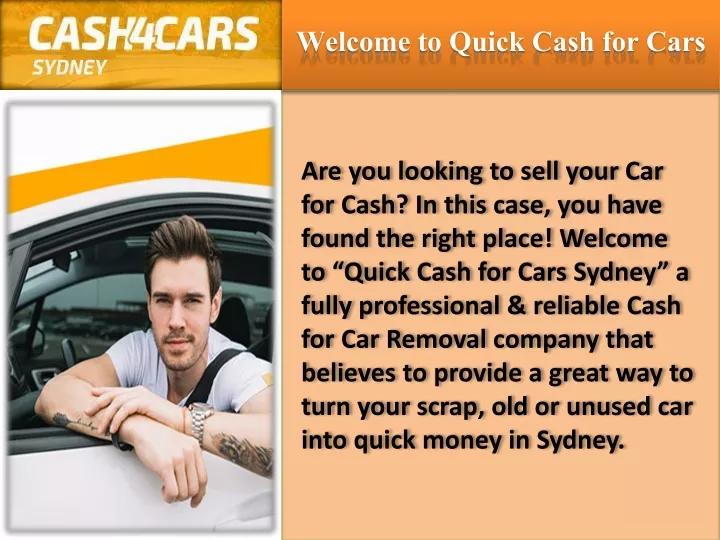welcome to quick cash for cars