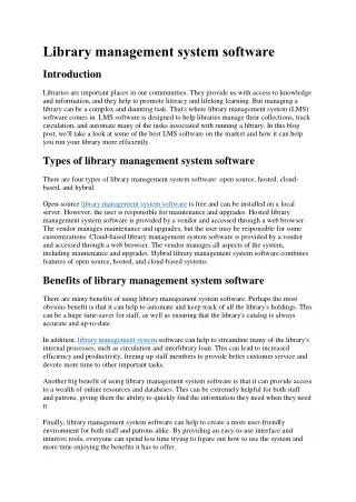 library management system software