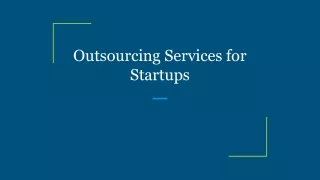 Outsourcing Services for Startups