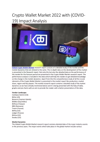 crypto wallet market 2022 with covid 19 impact