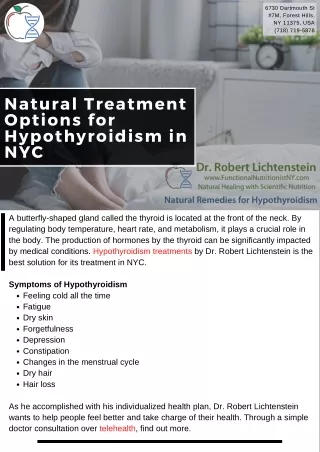 Natural Treatment Options for Hypothyroidism in NYC