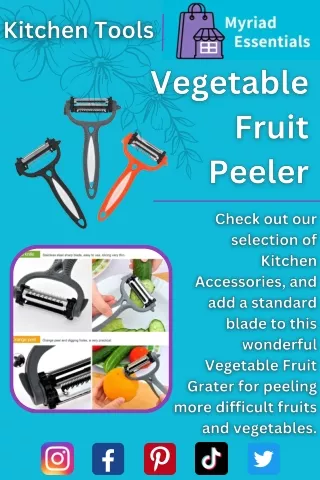 Vegetable Fruit Peeler | Kitchen Tools - Myriad Essentials
