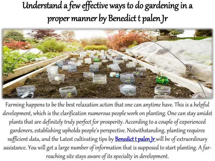 understand a few effective ways to do gardening