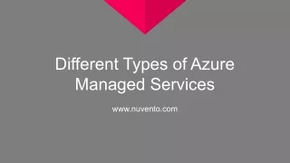 different types of azure managed services