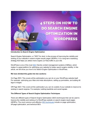 introduction to search engine optimization