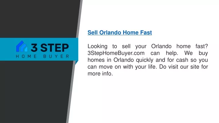 sell orlando home fast looking to sell your