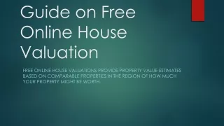 A Complete Guide on Free Online House Valuation