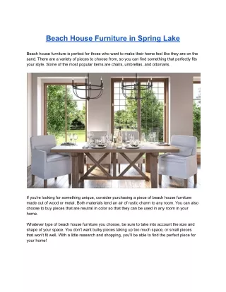 beach house furniture in spring lake