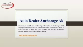 auto dealer anchorage ak