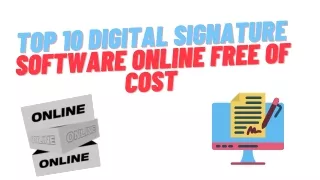 Top 10 Digital Signature Software Online Free Of Cost