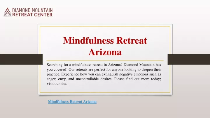 mindfulness retreat arizona