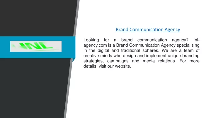 brand communication agency