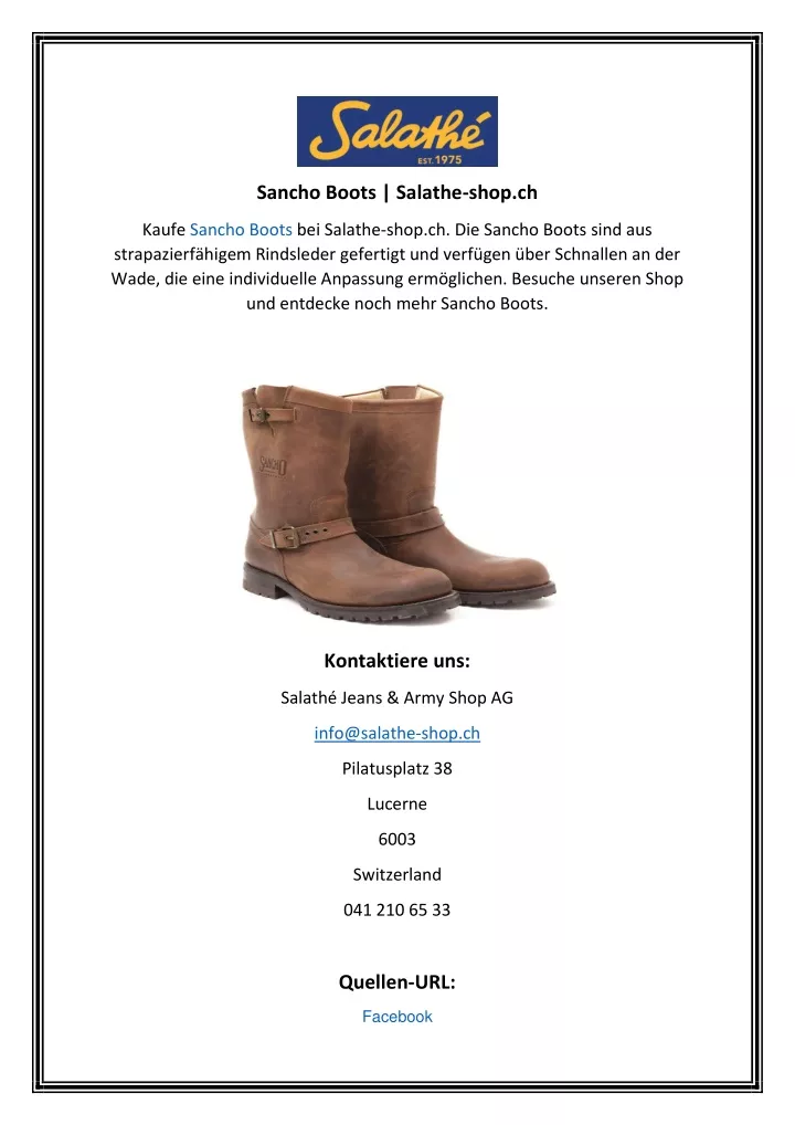 sancho boots salathe shop ch