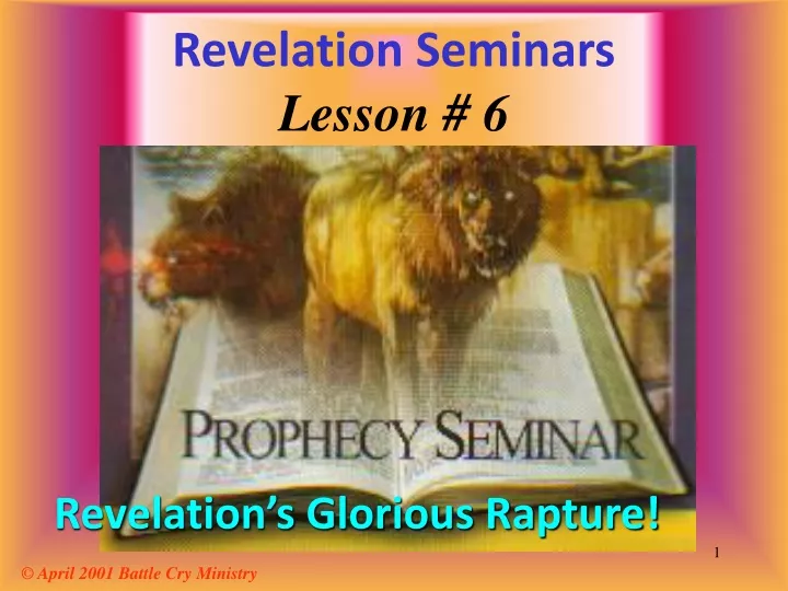 revelation seminars lesson 6