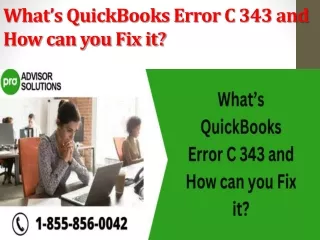 what s quickbooks error c 343 and how can you fix it