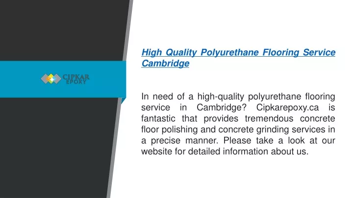 high quality polyurethane flooring service