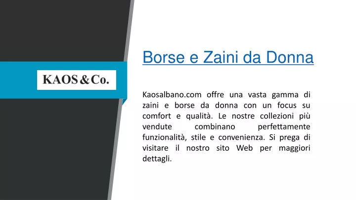 borse e zaini da donna