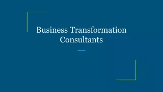 Business Transformation Consultants