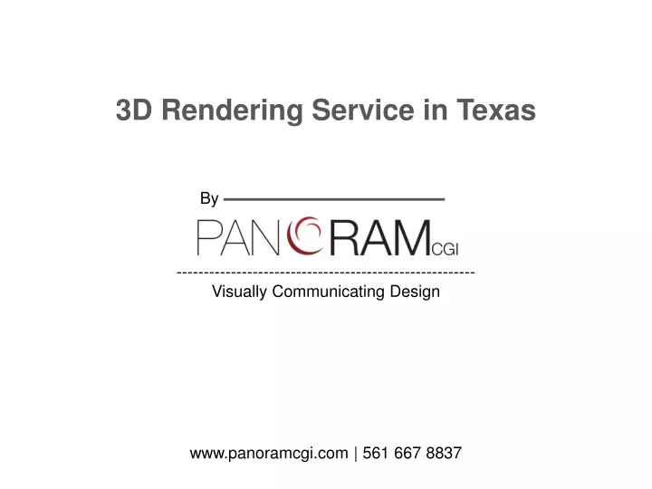 3d rendering service in texas