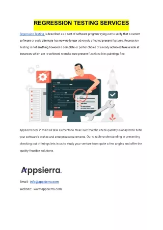 Regression Testing services