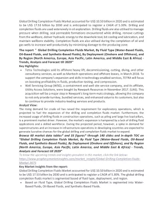 global drilling completion fluids market