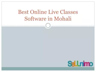 Best Online Live Classes Software in Mohali