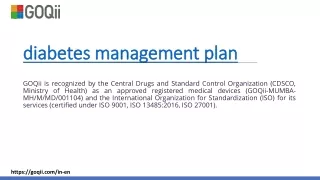 diabetes management plan diabetes management plan